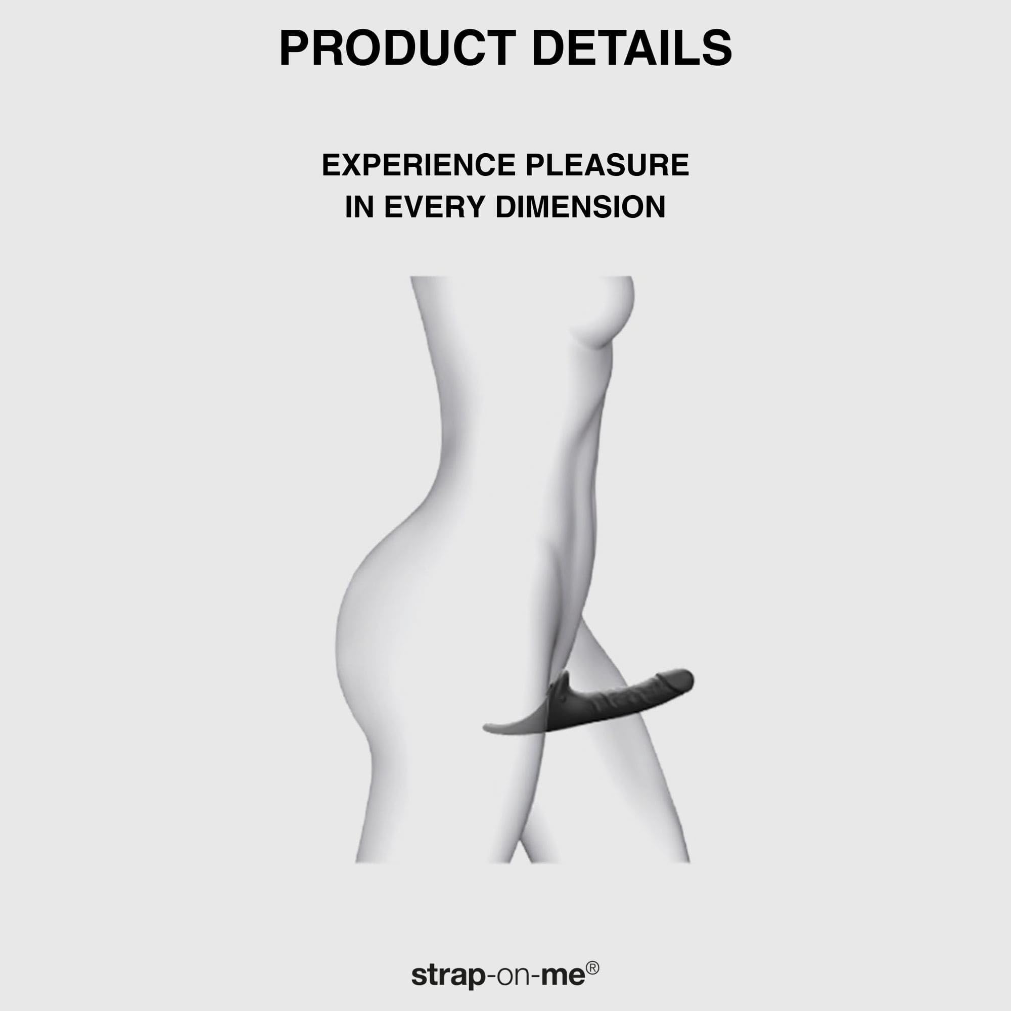 Strap-On-Me Dildo Realistico Telecomandato, Vibratore Massaggiatore 3 in 1 per Donna, Stimolazione Clitoridea Vaginale e Anale, 3 Motori, 5 Intensità, IPX7 Waterproof, Ricaricabile con Telecomando