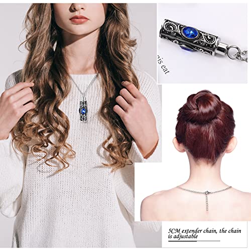 Fumete 5 Pcs Urn Necklace for Ashes Cremation Keepsake Necklace for Ashes of Loved Heart Cross Cubic Stainless Steel Memorial Locket Urn Keepsake Jewelry for Women Men, 5 Styles4