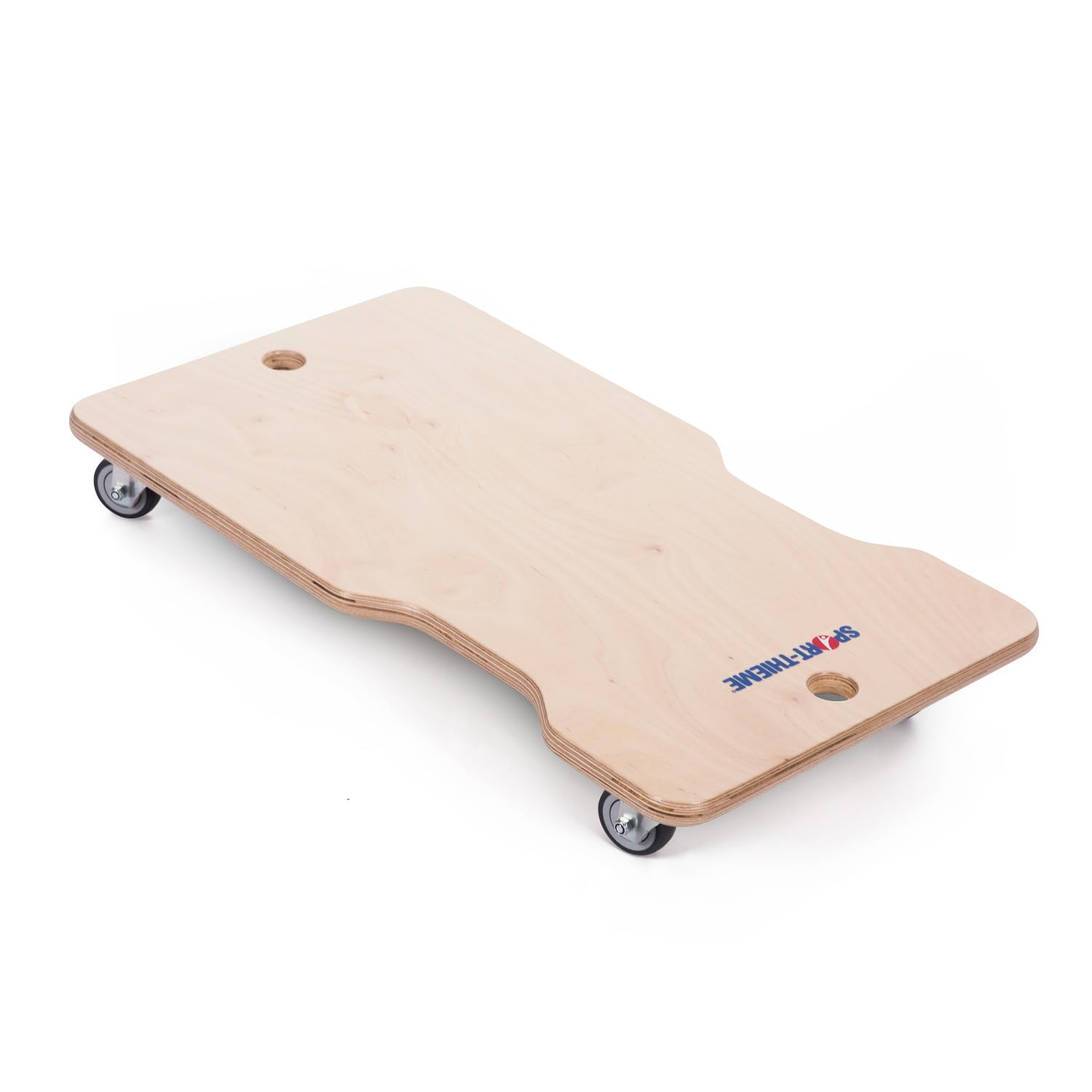 Sport-Thieme Kinder-Rollbrett Ergo | Indoor Kindersport & Therapie | 10 Jahre Garantie | Kugellager Rollen | Vollgummireifen | 62x35x9 cm | Belastbar: 120 kg | Holz