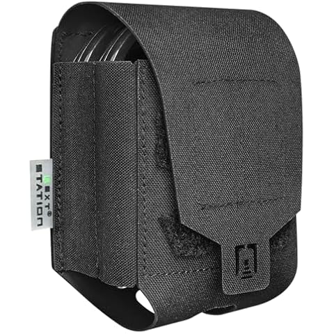NEXT STATION Double Handcuff Pouch,MOLLE Handcuff Holster fits Multiple Cuffs,Handcuff Case for Duty Belt Tactical Vest Law Enforcement Security Officer Accessories Handcuff Holder Quick Release Cover