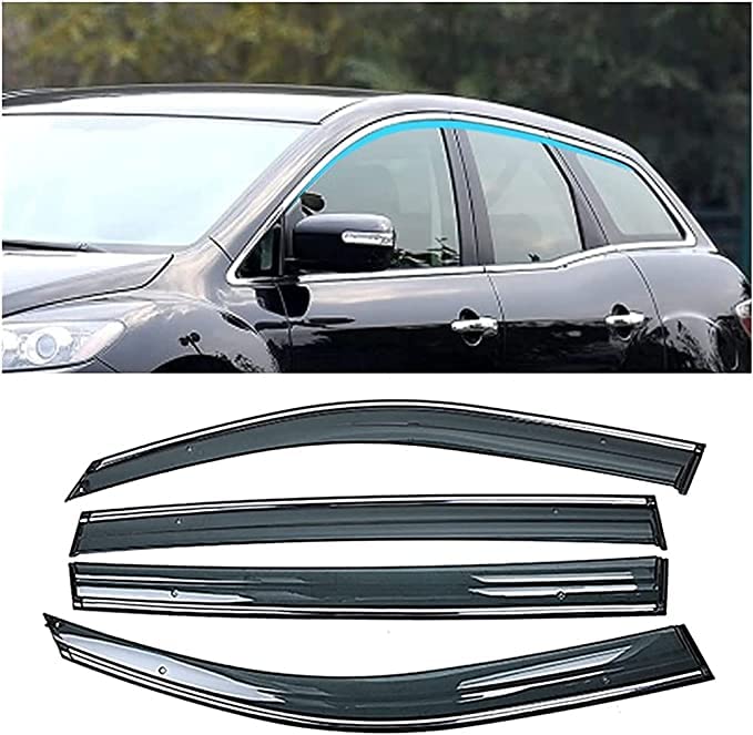 4 szt. Deflektory boczne do samochodu, do Mazda CX-7 2006-2016 boczne okno przeciwdeszczowe akcesoria fryzjerskie