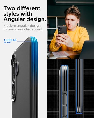 Image of Spigen Essential Sand Blast | Samsung Galaxy M56 5G /F56 5G Case [Air Cushion Protection] [Flexible] Galaxy M56 5G /F56 5G Back Cover | TPU - Matte Black