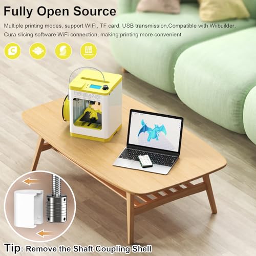 Image of Entina 3D Printers Tina2S with Wi-Fi Cloud Printing, Fully Assembled and Auto Leveling Mini 3D Printer for Beginners, High Precision Printer with Smart Control and Heated Spring Steel Build Plate