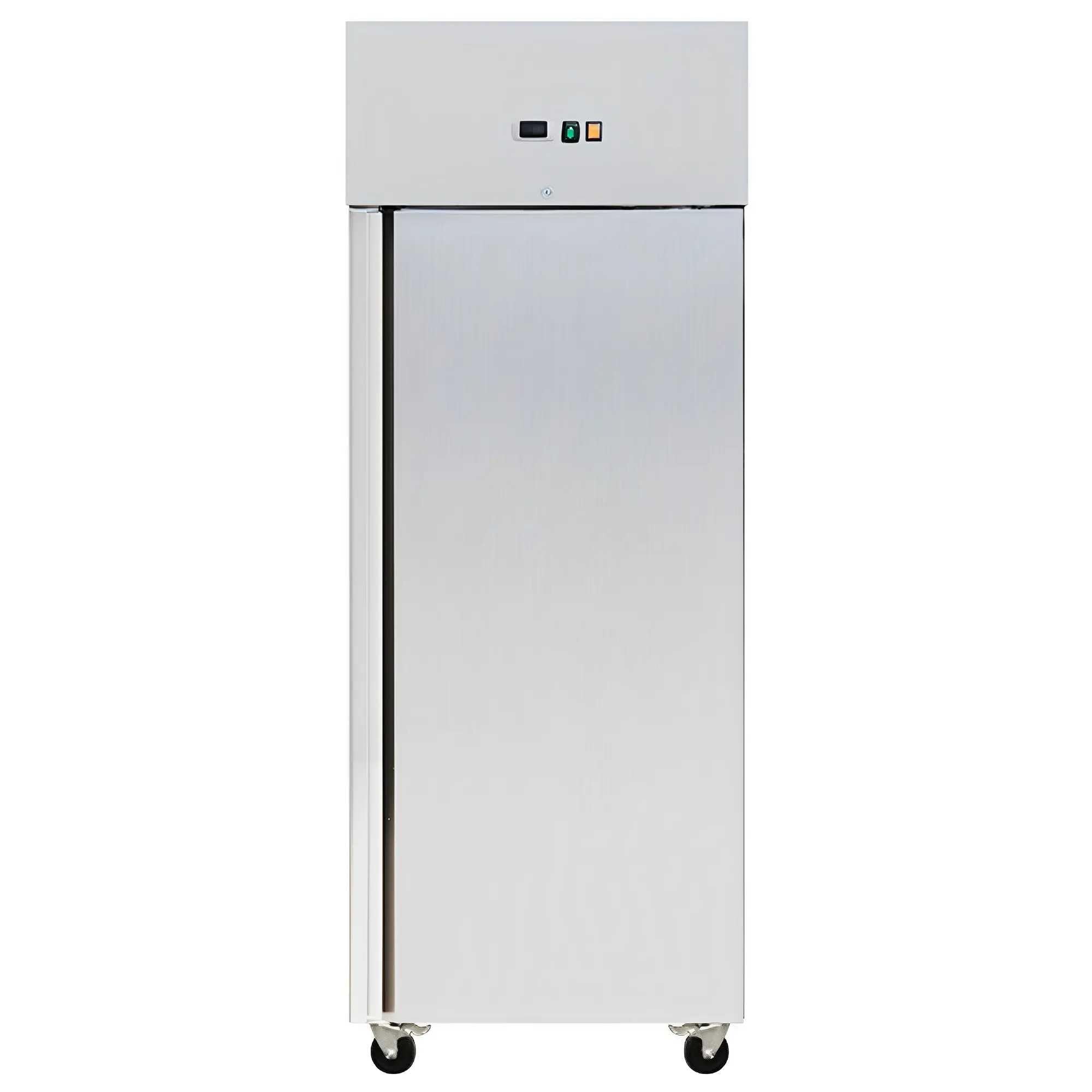 MBH - Refrigerador profesional de acero inoxidable GN2/1 y 610 litros para hostelería. Nevera vertical INOX de cocina industrial para bar y restaurante.