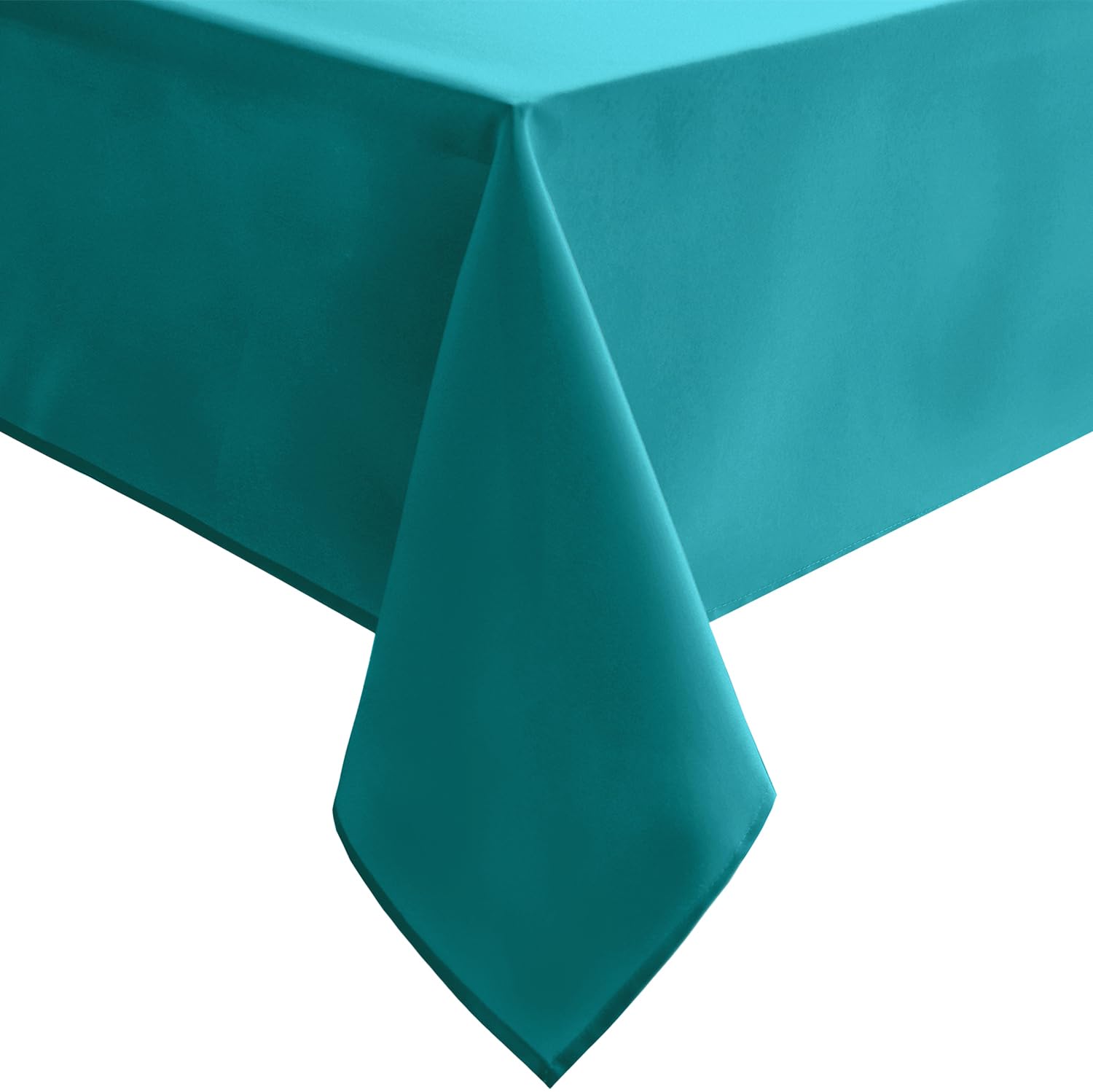 Hiasan Square Tablecloth - Waterproof and Spillproof Washable Fabric Table Cloth for Dining Room Kitchen, Turquoise, 70 x 70 Inch
