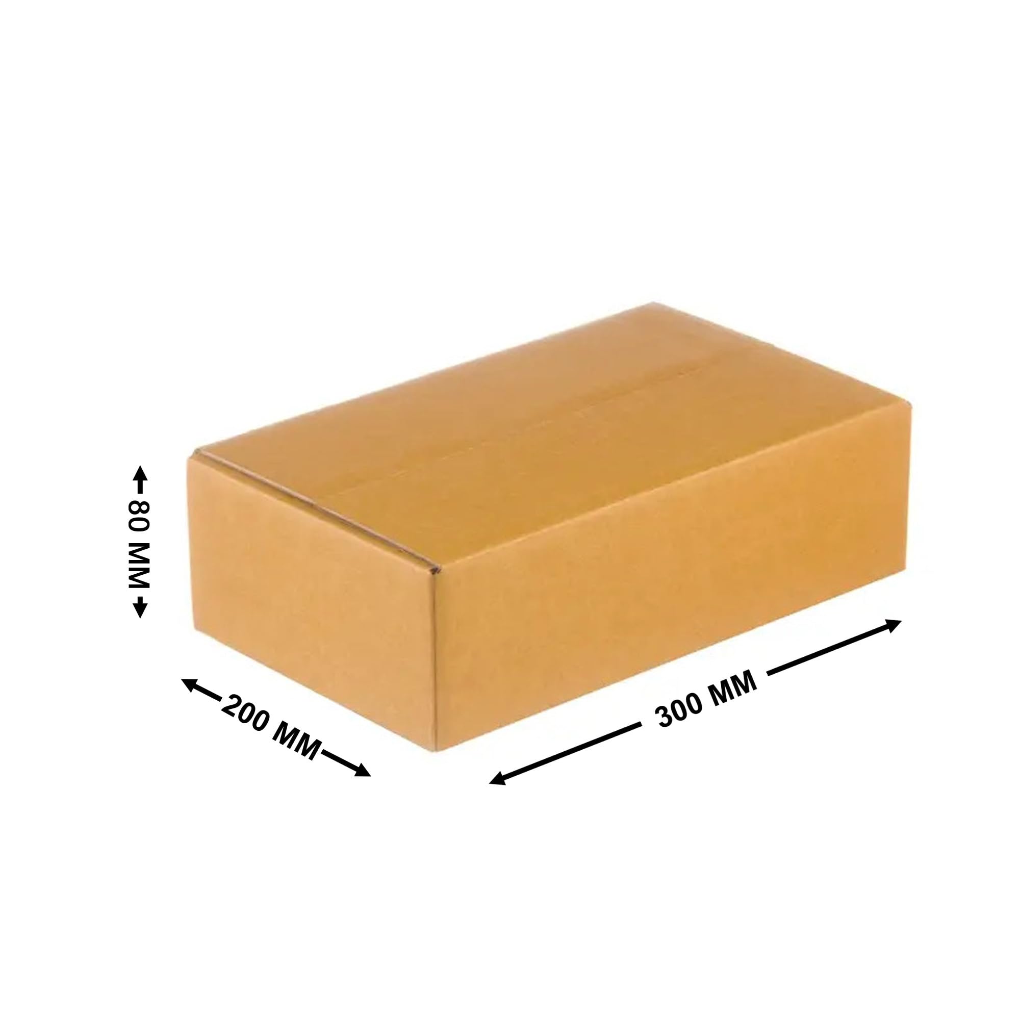 Faltkarton 300x200x80 mm | 1-wellig B-Welle Versandkarton Klein für DHL Päckchen S | DPD S | GLS S | Hermes S Paket | Verpackungskarton Kartons E-Commerce, small business Paket Karton (100 Stück)