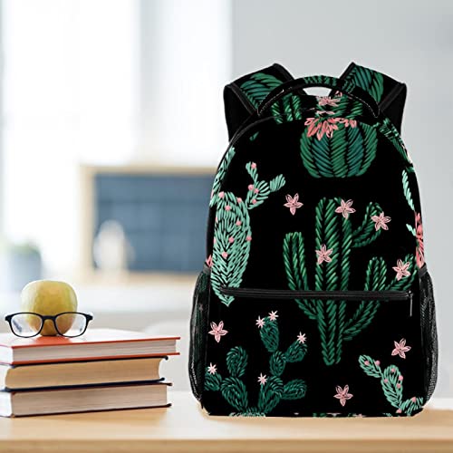 Mochila para portátil estampada cactus floral con compartimentos acolchados 6