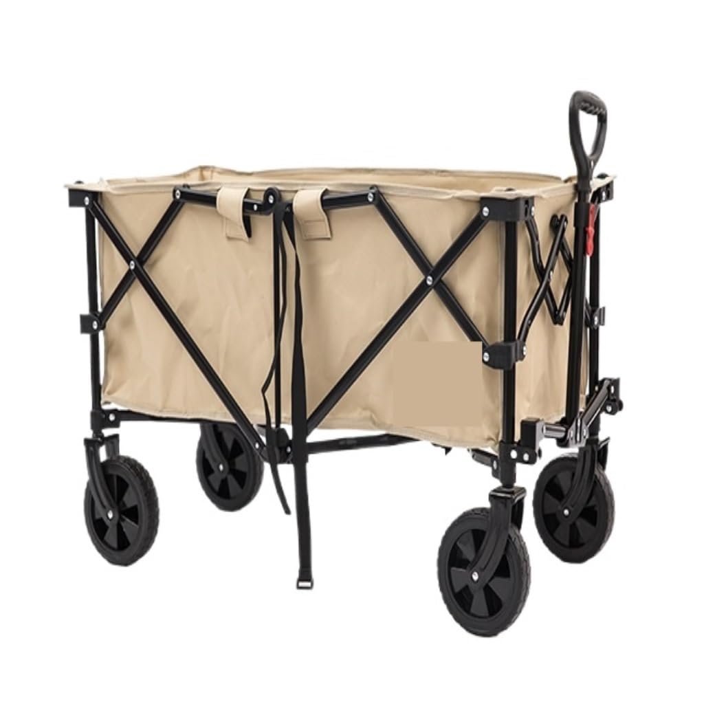 vrfvsdasAAS camping cart， Outdoor Camping Portable Folding Camp Trolley Picnic Trailer Fishing Cart