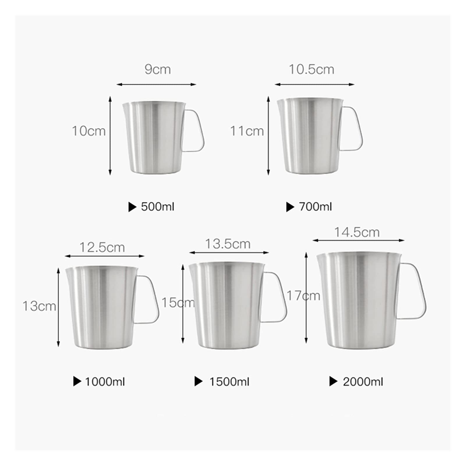 Milchkrug Edelstahl-Kugelmilch-Schaumkörner-Kroduktion von Milch-Tee-Kaffee-Milchschalenmilch-Schaumkugelkanne Milchkännchen Porzellan (Color : 1000ml)