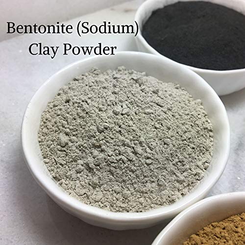 Bare Essentials Living Bentonite (Indian Healing), Moroccan (Red Rhassoul), And Green (French-Sea) Clay Powder - 3 Multipak/Set 8 Oz Each - For Making Mud Masks For Skin, Hair, Face And Body #TOP4