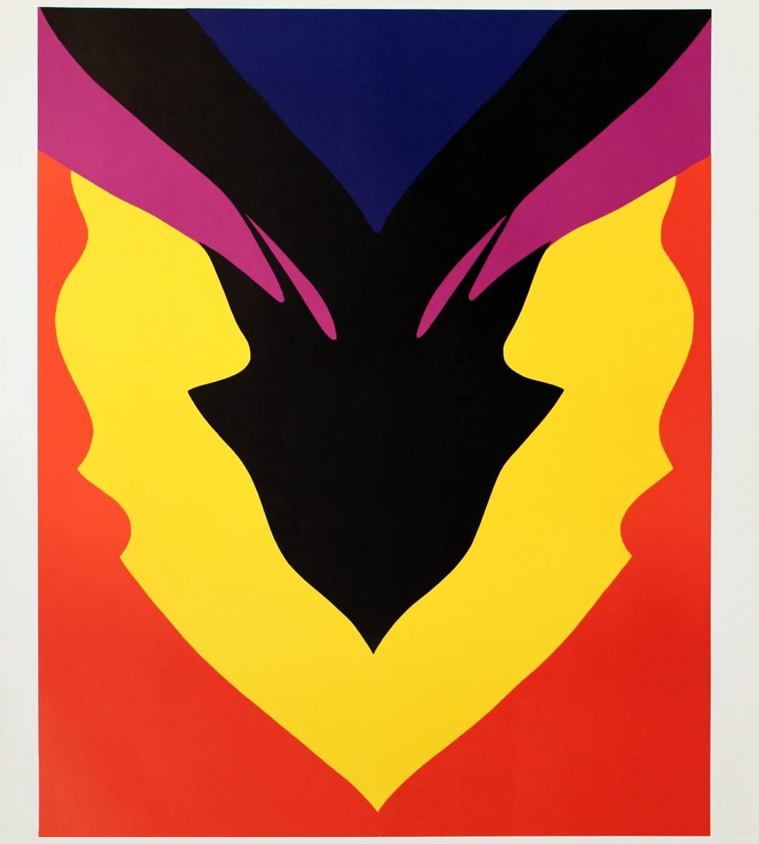 Jack YOUNGERMAN at Pace, Columbus 26" x 23" Lithograph 1971 Pop Art Red, Yellow, Black, Orange