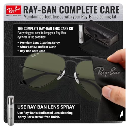 Image of Ray-Ban RB3025 CLASSIC AVIATOR POLARIZED Sunglasses for Men & Women with Official Eyewear Kit
