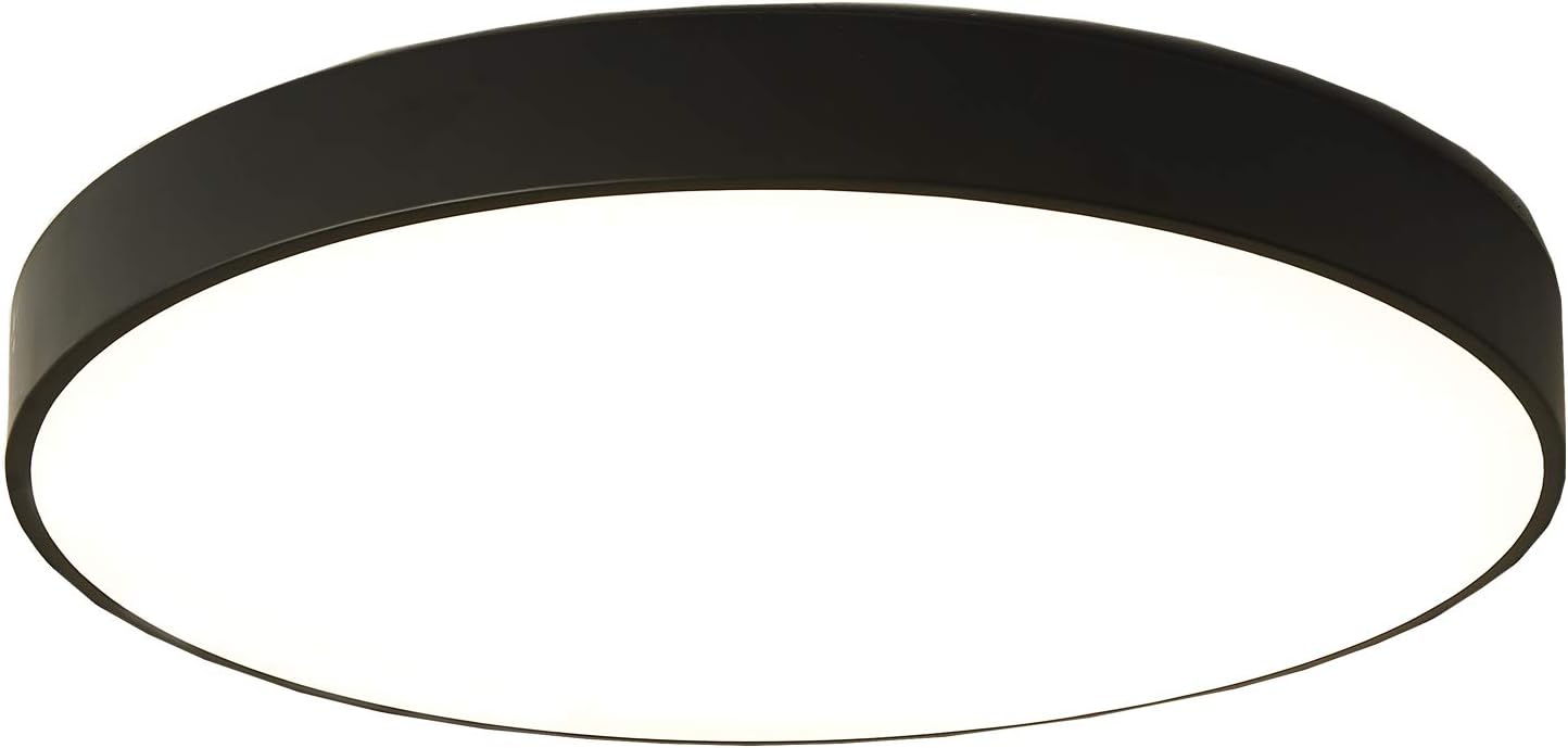 Ganeed LED Ceiling Lights,Modern Black Flush Mount Fixture,18W 9 Inch Cool White Ceiling Lighting Fixture for Kitchen Dining Living Room