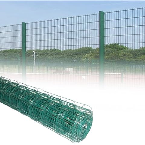 20M x 0.6M Rolls Green PVC Coated Steel Mesh Fencing Wire Garden Galvanised Fence Border Cover