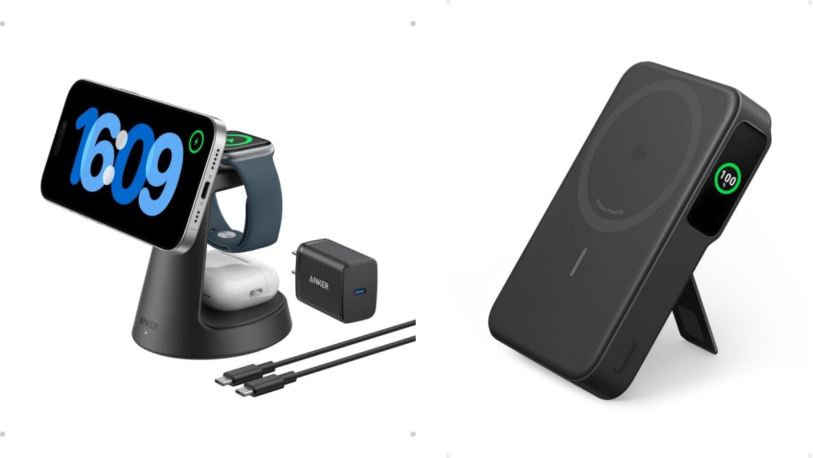 スマホアクセサリー ANKER Mag Charging with Smart Display Anker MagGo 15W Qi2 Certified Power Bank, 10,000mAh, Fast