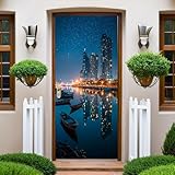 Stickers de porte artistiques: Le sticker mural présente des motifs 3D modernes et vibrants qui créent une expérience visuelle immersive. Apportez une atmosphère relaxante et un nouveau charme à votre pièce grâce à des couleurs éclatantes et un design innovant qui capte l'attention de tous