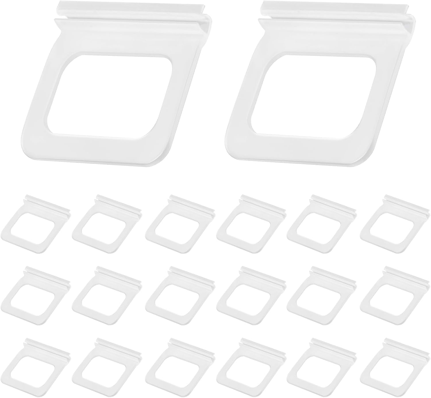 Window Screen Pull Tabs 20 Pack Clear Hollow Flat Spline Channel Pull Lift Tabs Replacement Repair Clips Kit, Window Screen Frame Center Brace Privacy Screen Mounting Tabs
