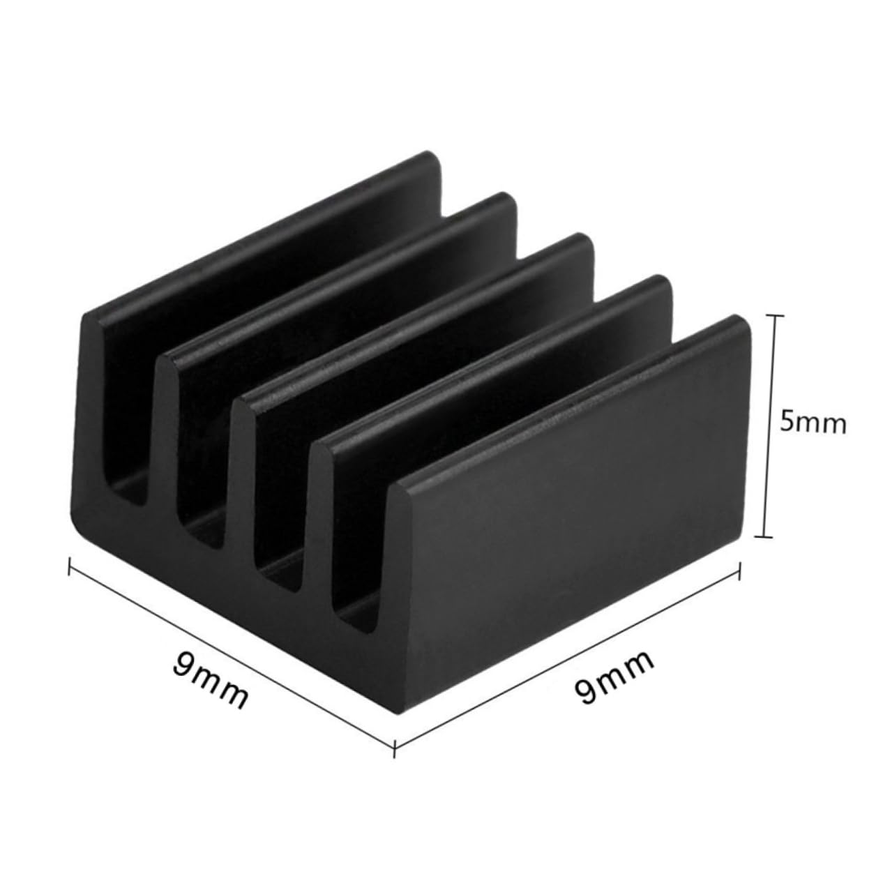 CAXUSD Aluminum Heatsink Cooler Set 8pcs Black Heat Sinks 2 3 Boards Cooling Board Adhesive Tape