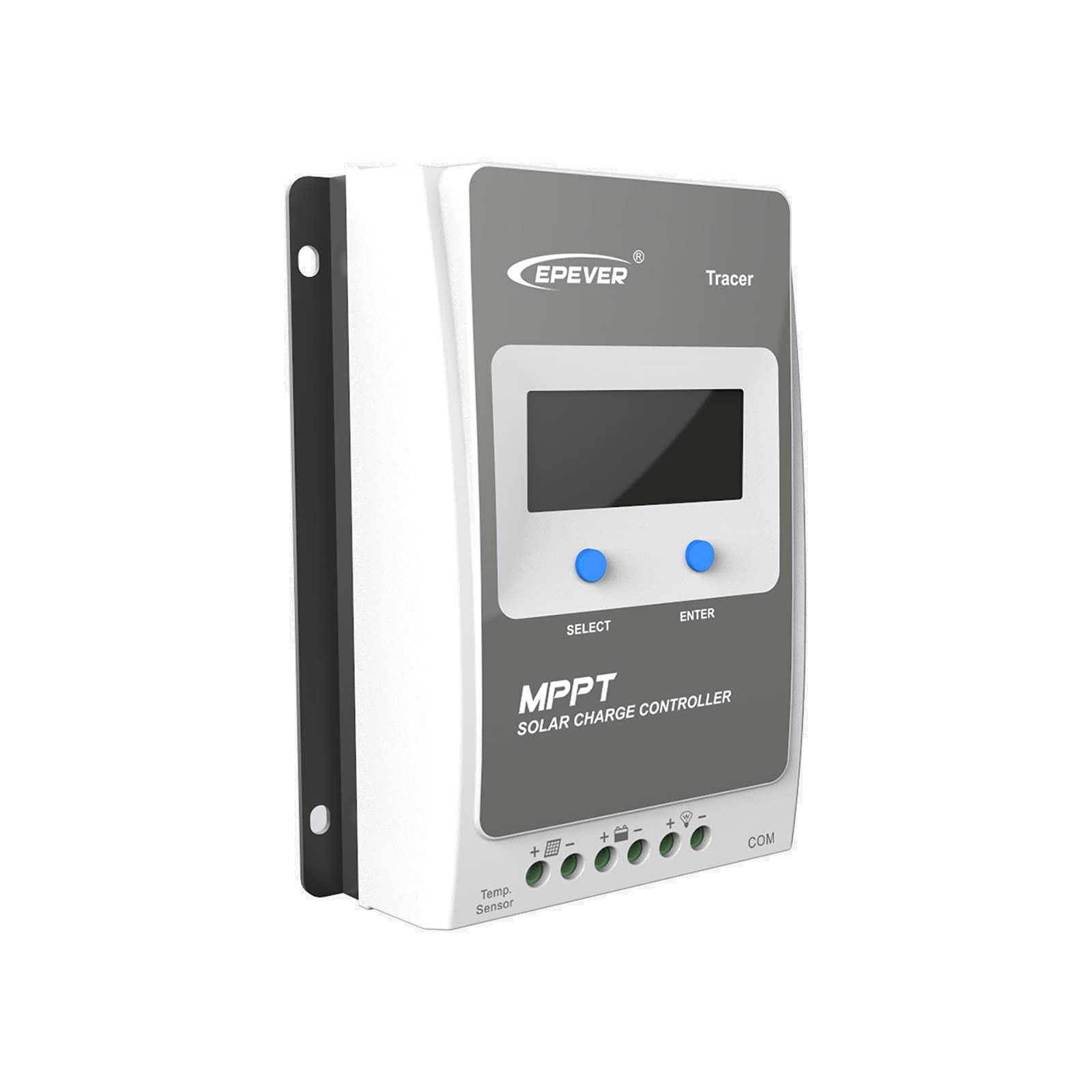 EPEVER Mppt Tracer 4210An 40A Auto Work 12V/24V Laderegler Charge Controller Lcd Display Commen Negative Erdung + Mt50 Mando A Distancia Con Pantalla Negro