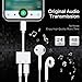 (Apple MFi Certified) Headphone Splitter Lightning to 3.5mm Jack Adapter 2 in 1 Charger Accessories Cables & Audio Connector Earphone Splitter Adaptor Compatible for iPhone Xs/XR/ 8/8 P/X / 7& All iOS