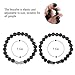 Gleamart 2 Pcs Lava Rock Stone Bead Bracelet Arrow Essential Oil Diffuser Volcanic Stone Bracelet for Men Women Silver with Black
