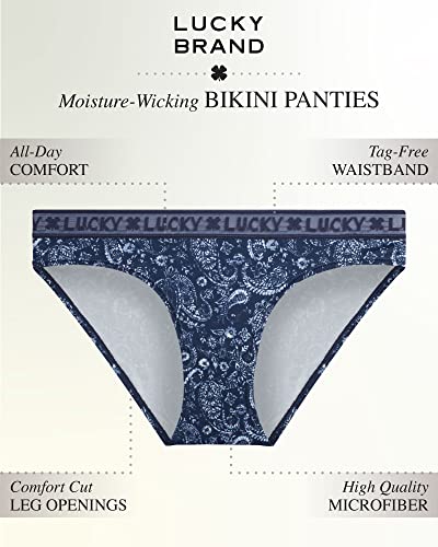 Lucky Brand Women's Underwear - 5 Pack Microfiber Bikini Panties2