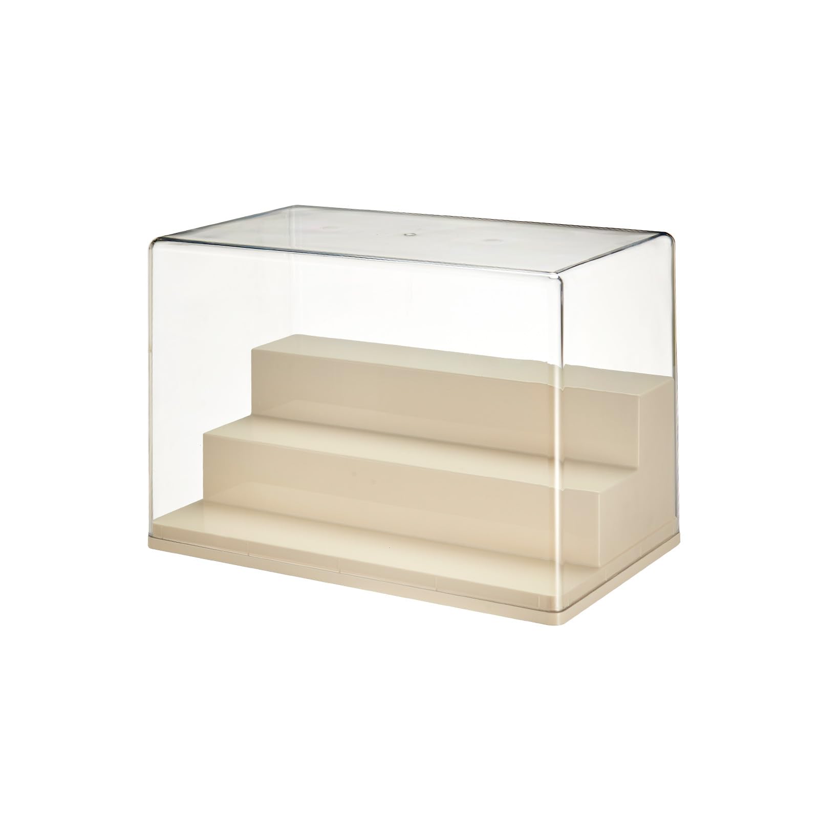 Display Case for Minifigures Action Figures Blocks, Display Box for PopMart Sonny Angel Figures with Three Layers of Stairs, Gifts for Minifigure Collectors Lovers