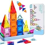 Lekwaiin Magnetische Bausteine, 40 Teile Magnetbausteine Montessori Spielzeug ab 3 Jahre, Kinder Magnetspiel Geschenke für Jungen und Mädchen