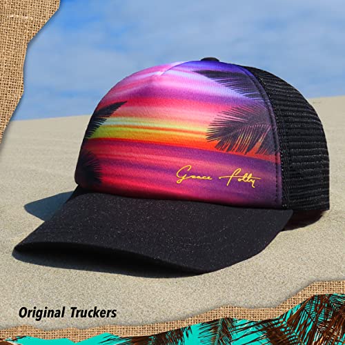 Image of Grace Folly Foam Trucker Hat Snapback Mesh Baseball Cap for Men or Women