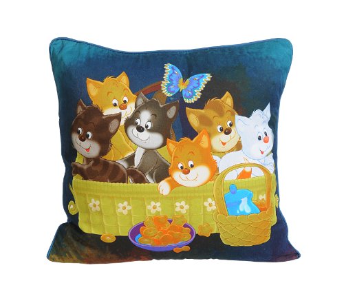 Image of Swayam Kids N More Digital Print Mercerised Cotton Kids Cushion Cover Set - Multicolor (KCC 162-101)