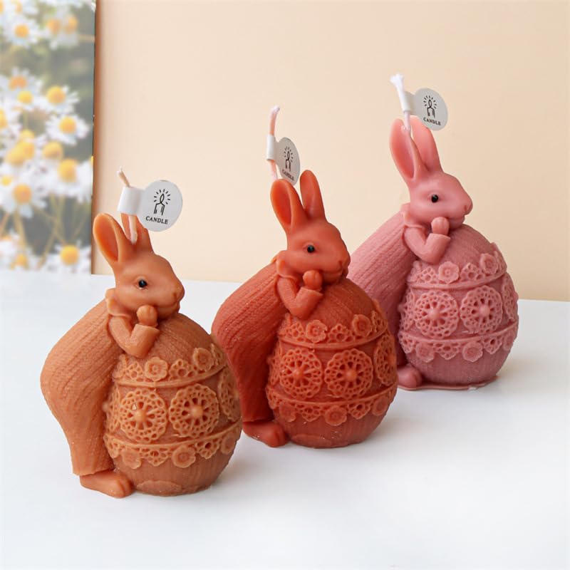 Stampi Per Candele In Silicone 2 Stampi Coniglio Di Pasqua