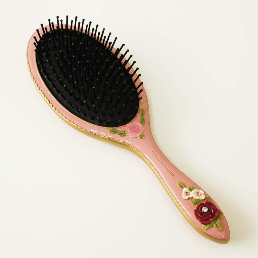 Amazon | ヘアブラシ くし アンティークローズ (ピンク