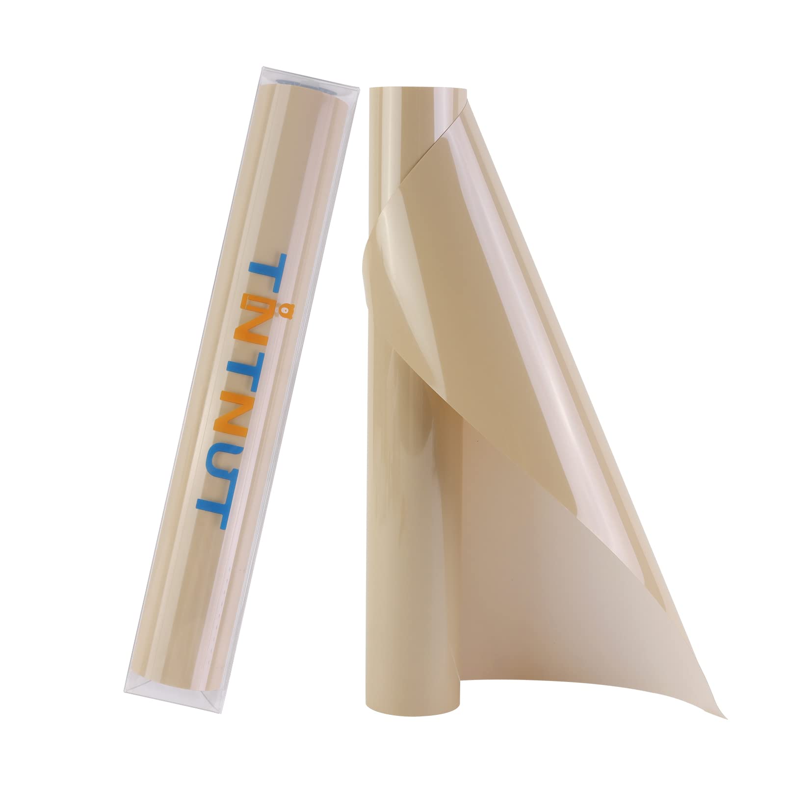 Tintnut Cream Color Heat Transfer Vinyl Roll,10"x6ft Iron on Vinyl