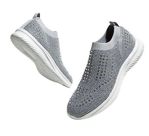 BELOS Rhinestone Mesh Slip On