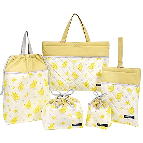 入園入学 5点セット 女の子 入園入学準備 レッスンバッグ シューズケース 子供 巾着袋 ミモザフルール カラフルキャンディスタイル N8149000