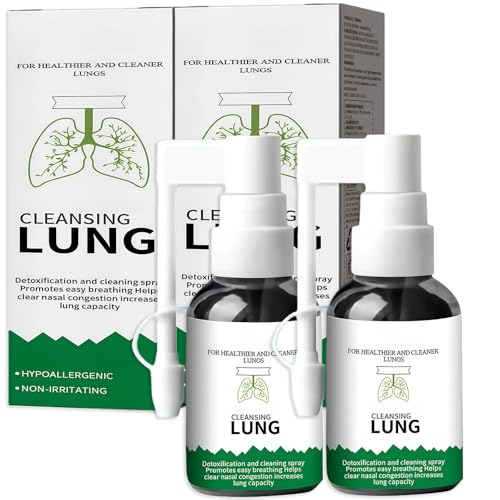 2pcs Her-bal Spray Cleansing Lung Breath Freshening Sprays Lung Exerciser for Mild and Cleaner Powerful Lungs Support Natural Respiratory Cleanse & Breathe Spray