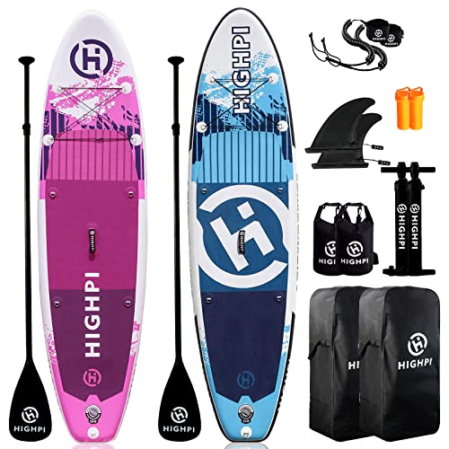 Highpi Inflatable Stand Up Paddle Boards, 10'6''X32''X6'' Sup With Accessories Backpack Anti-Slip Deck, Leash, Paddle And Hand Pump, Inflatable Paddle Board Standing Boat For Youth & Adult #TOP11