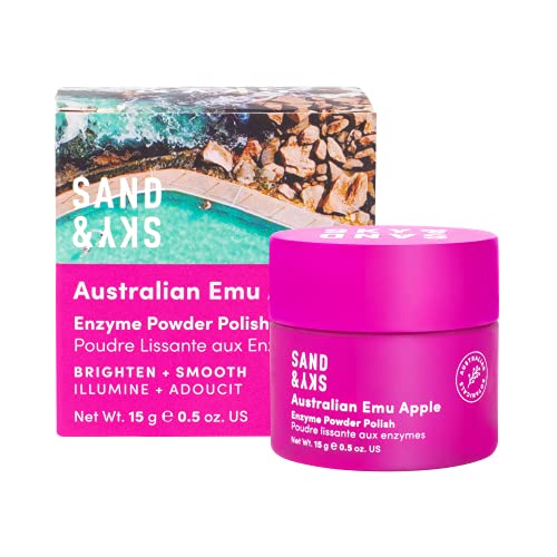 Sand & Sky Australian Emu Apple Enzyme Powder Polish Face Peel (Travel Size). Enzyme Exfoliator, Facial Cleanser and Exfoliating Face Wash Skin Care.