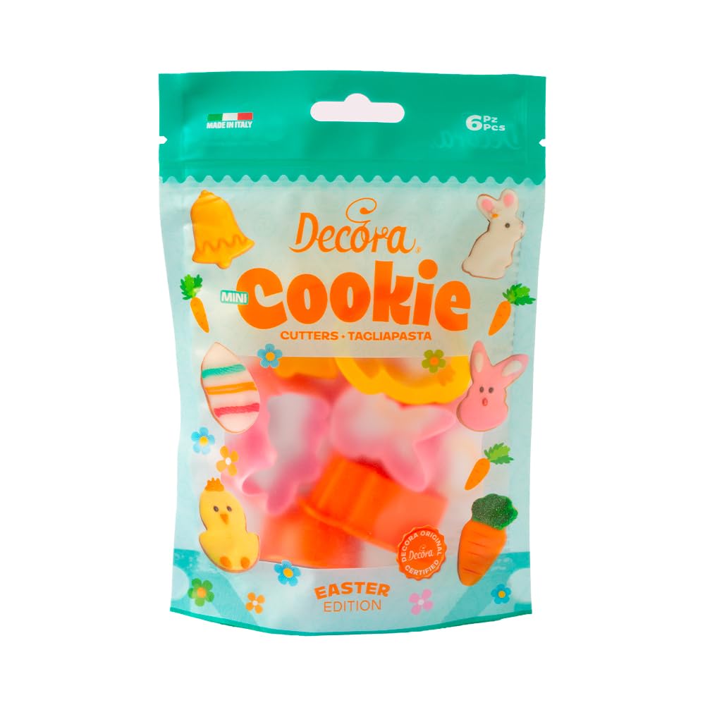 DECORA 0255059 Easter Plastic Cookie Cutters Set of 6