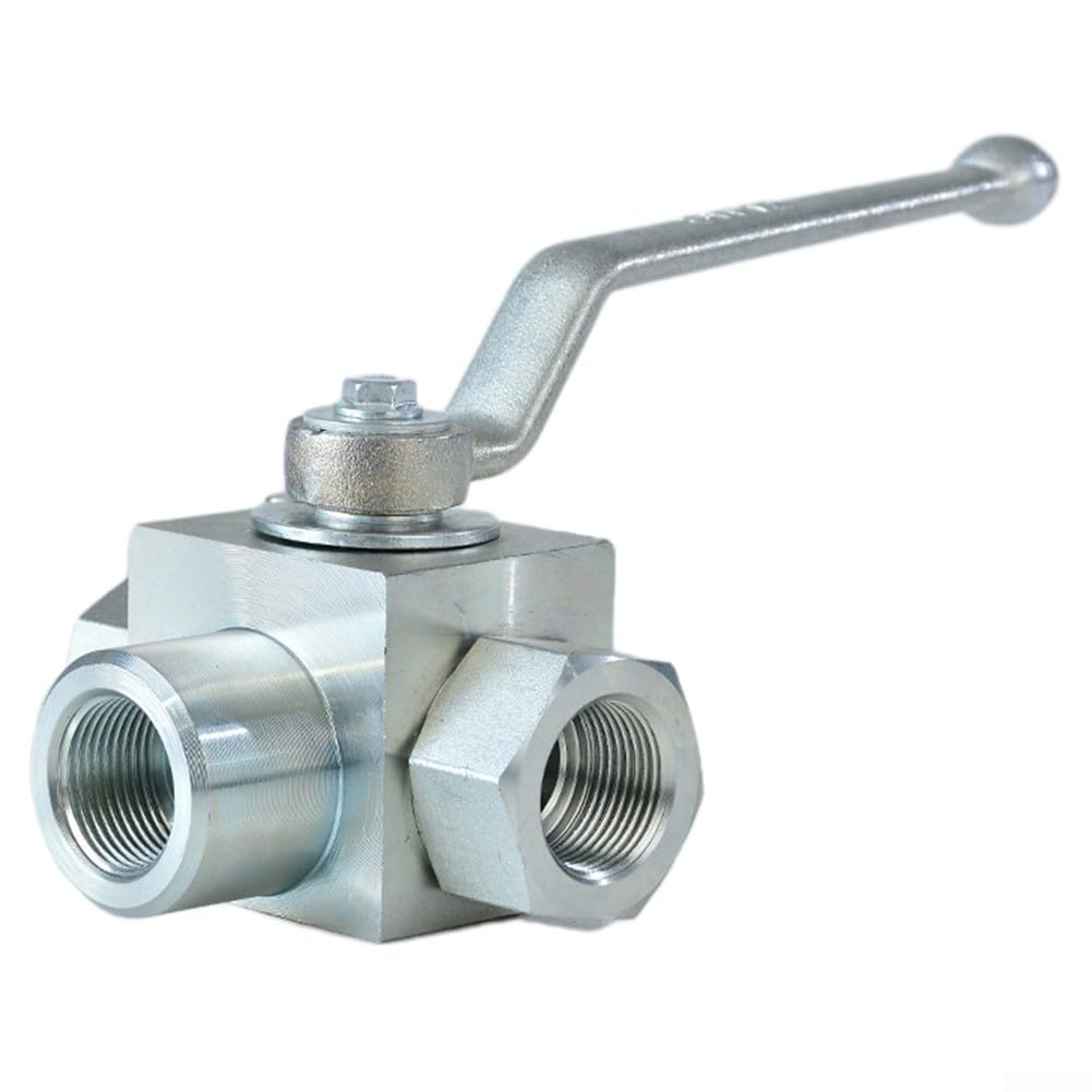Vanne 3 voies haute pression 400 bar en acier zingué DN10 DN16 pour circuit hydraulique