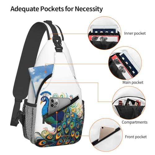 Mochila Pecho Negra Estilo Sling para Senderismo miniatura 3
