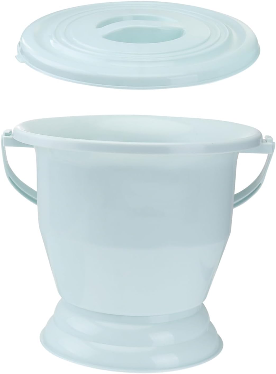 Portable Chamber Pot with Lid Thickened Urine Pot for Adults Night Bedpan for Use Easy to Carry with Handle Isolates Odors Blue