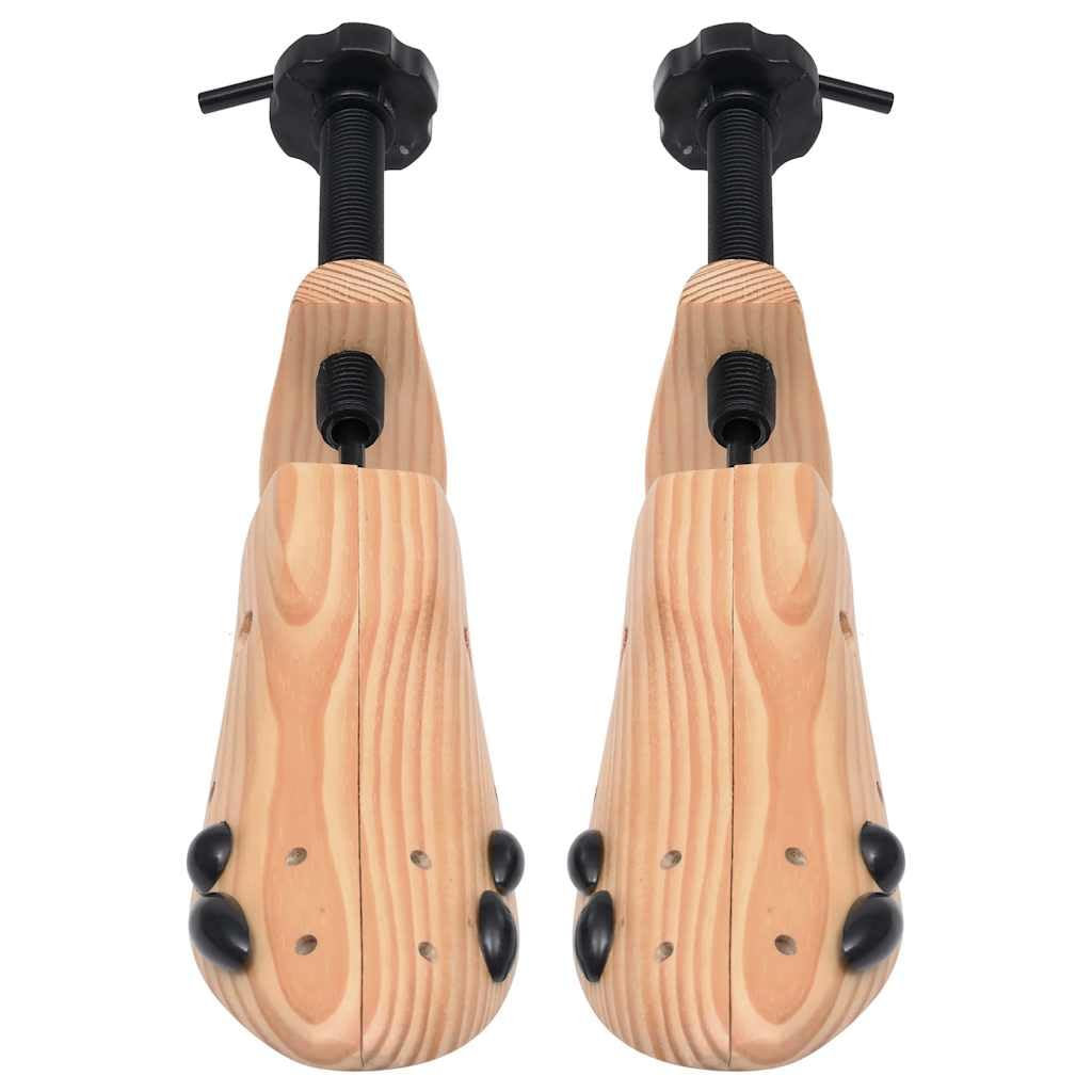 Horma para zapatos de madera de pino maciza, talla 41-46, con dilatador ajustable y alivio de puntos de presión para hombres, mujeres, niños, para estabilidad de forma y protección contra
