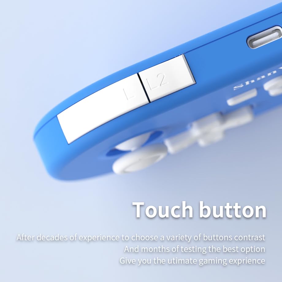 Close-up of controller shoulder buttons