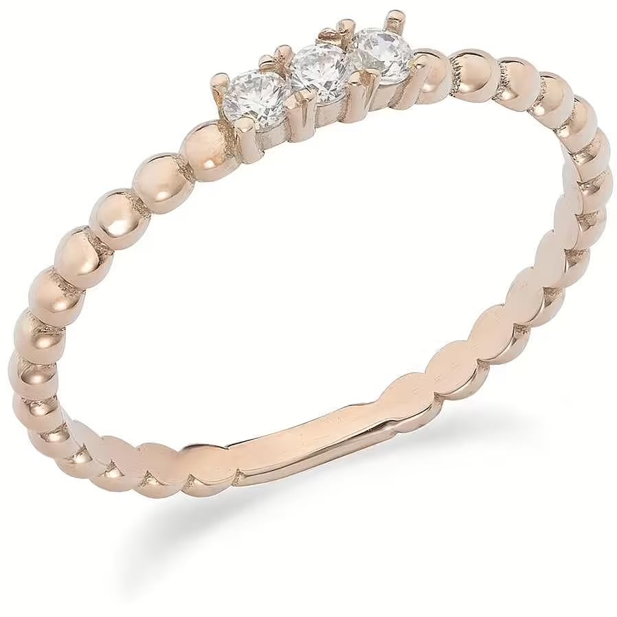 Bague or rose 375 et aigue-marine NADIR Ambrosia le cadeau idéal