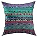 Produktbild Kissen-Bezug Grünes Abstraktes Buntes Neonstammes- Navajo-Frisches Sommer-Aztekisches Geometrisches Ethnisches Hipster-Rosa Kissenbezüge Retro Kissenbezug 45X45Cm Für Terrasse, Frühling, Büro