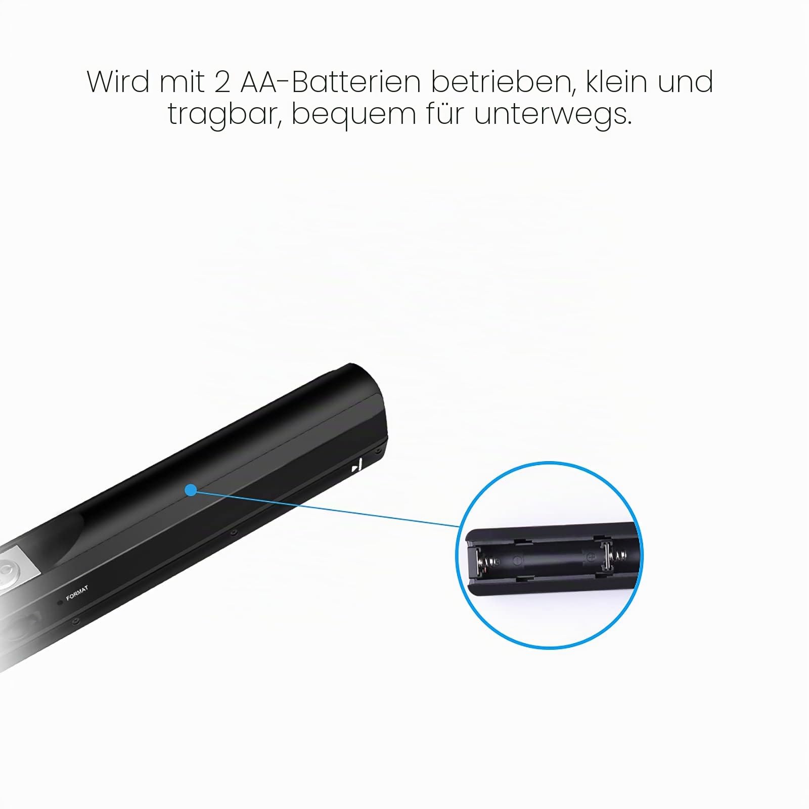 AOZBZ Tragbarer Dokumentenscanner, Bildscanner, USB, 900 DPI Fotoscanner, tragbar, A4, Scanner + 16 GTF-Karte