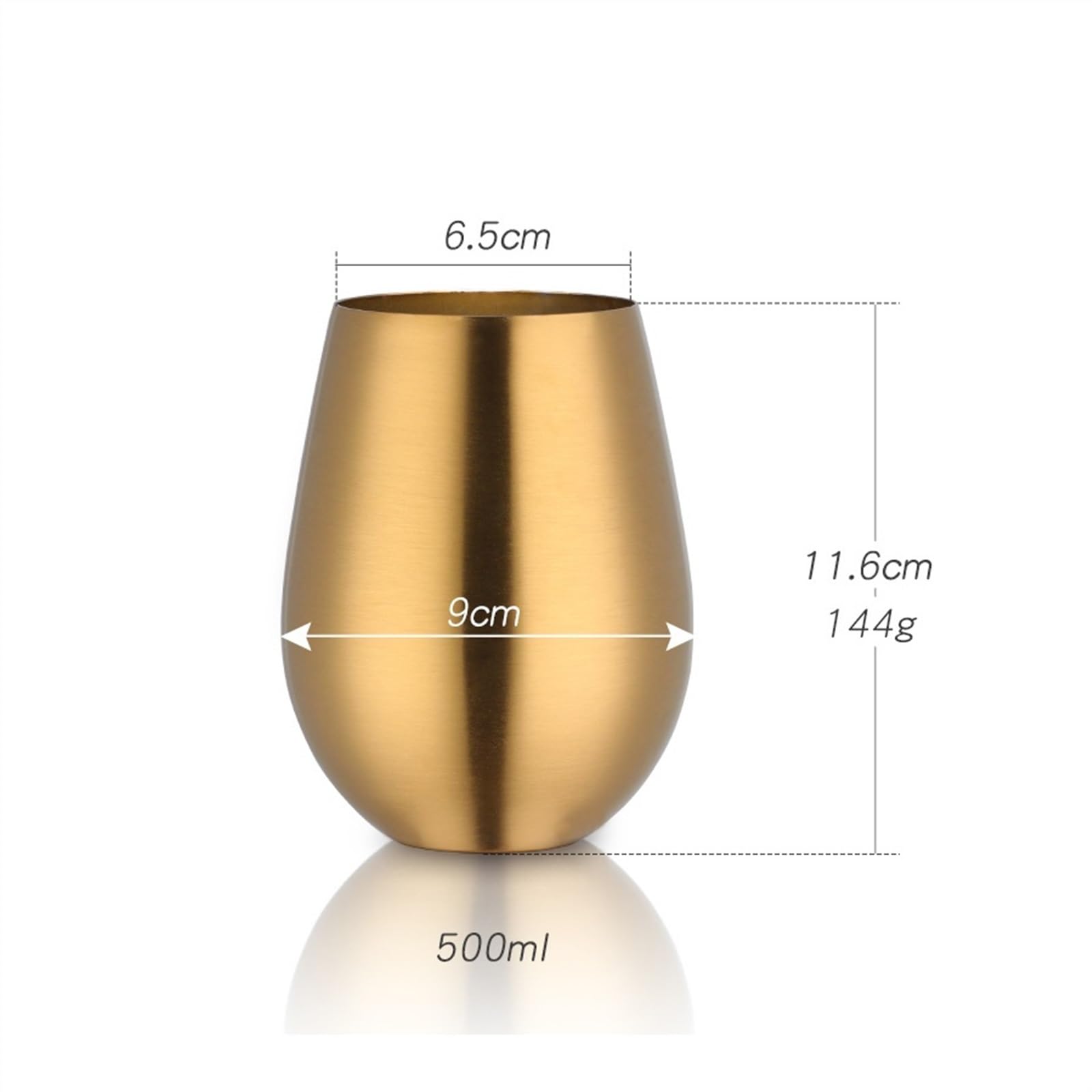 Kubki do kawy, Kubek do kawy ze stali nierdzewnej o pojemności 500 ml Wielokolorowy pasek Na zewnątrz Piwo Wino Koktajl Sok Mleko Szklanka(Gold)