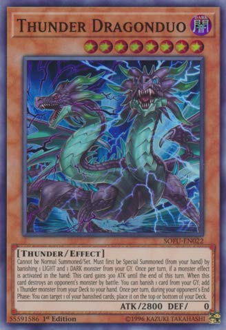 Amazon.com: Yu-Gi-Oh! - Thunder Dragonduo - SOFU-EN022 - Super