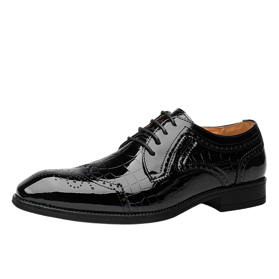 Men's Dress Shoes, Casual Business Leather Oxford Derby, Lace-up Slip-ons, Driving, Comfort, Party, Wedding